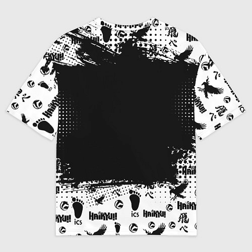 Мужская футболка оверсайз Старшая школа Карасуно / 3D-принт – фото 2