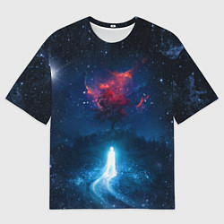 Мужская футболка оверсайз Душа идущая в космос Soul space Z