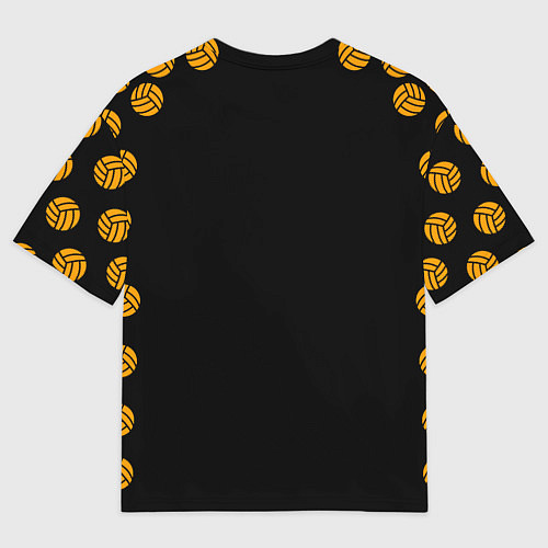 Мужская футболка оверсайз ХИНАТА ВОЛЕЙБОЛ!! / 3D-принт – фото 2