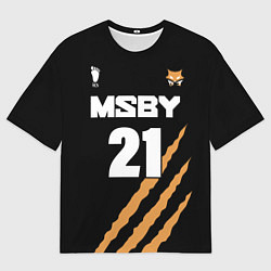 Футболка оверсайз мужская 21 MSBY BLACK JACKALS, цвет: 3D-принт