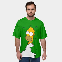 Футболка оверсайз мужская Мем с Гомером, цвет: 3D-принт — фото 2