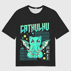 Мужская футболка оверсайз CatHulhu