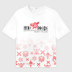 Футболка оверсайз мужская One Piece резиновый Луффи, цвет: 3D-принт
