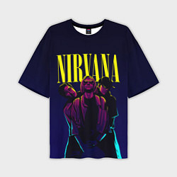 Мужская футболка оверсайз Nirvana Neon