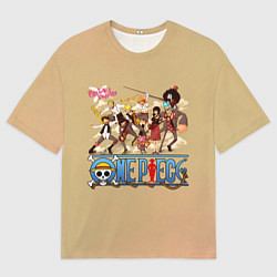 Футболка оверсайз мужская Пираты Соломенной Шляпы One Piece, цвет: 3D-принт