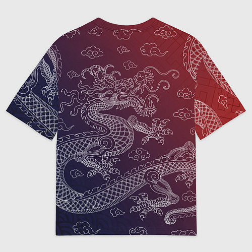 Мужская футболка оверсайз Традиционный китайский дракон / 3D-принт – фото 2