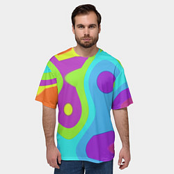 Футболка оверсайз мужская Калейдоскоп, цвет: 3D-принт — фото 2