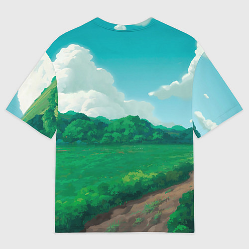 Мужская футболка оверсайз Пикачу летчик / 3D-принт – фото 2