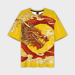 Мужская футболка оверсайз Китайский Дракон, China Dragon
