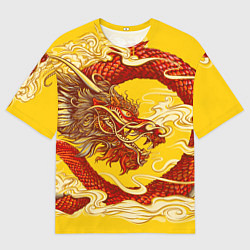 Футболка оверсайз мужская Китайский Дракон, China Dragon, цвет: 3D-принт
