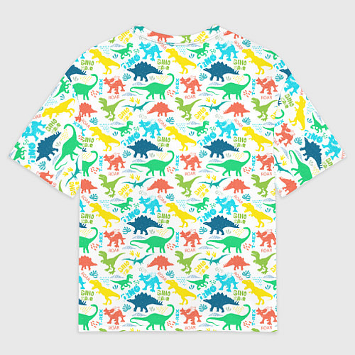 Мужская футболка оверсайз DINOSAUR / 3D-принт – фото 2