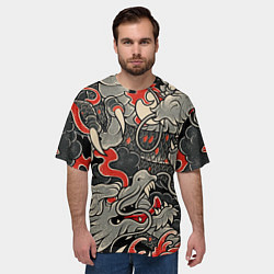 Футболка оверсайз мужская Китайский Дракон, China Dragon, цвет: 3D-принт — фото 2