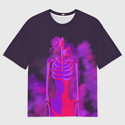 Мужская футболка оверсайз СИРЕНОГОЛОВЫЙ НЕОН