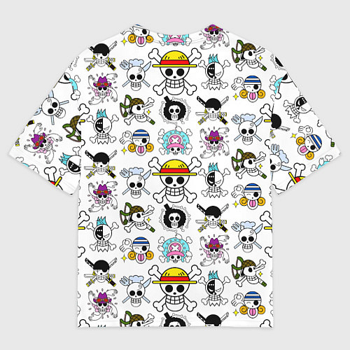 Мужская футболка оверсайз Веселые Роджеры пиратов Соломенной Шляпы / 3D-принт – фото 2