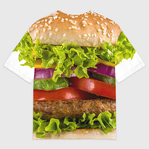 Мужская футболка оверсайз Бургер / 3D-принт – фото 2