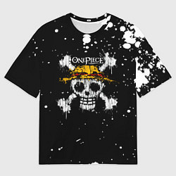 Мужская футболка оверсайз Весылый Роджер One Piece