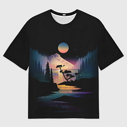Футболка оверсайз мужская Природа в темноте, цвет: 3D-принт