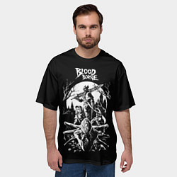 Футболка оверсайз мужская Бладборн ЧБ, цвет: 3D-принт — фото 2