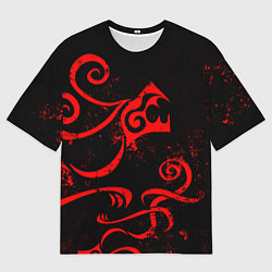 Футболка оверсайз мужская ТАТУИРОВКА ДРАКЕНА, цвет: 3D-принт