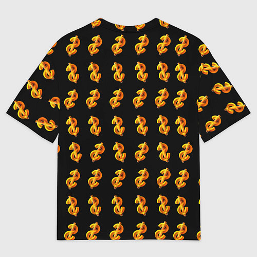 Мужская футболка оверсайз Доллар золотой / 3D-принт – фото 2