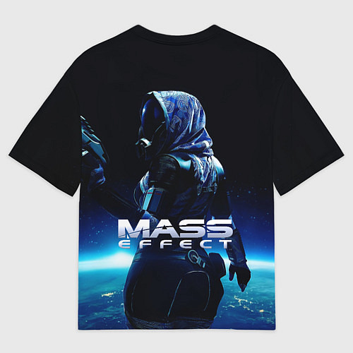 Мужская футболка оверсайз MASS EFFECT ТАЛИ ЗОРА / 3D-принт – фото 2