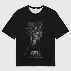 Футболка оверсайз мужская Серебряный для монстров, цвет: 3D-принт