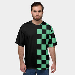 Футболка оверсайз мужская КОСТЮМ TANJIRO KAMADO ТАНДЖИРО, цвет: 3D-принт — фото 2