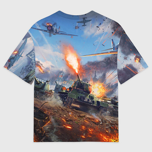 Мужская футболка оверсайз WAR THUNDER ВАР ТАНДЕР / 3D-принт – фото 2