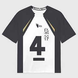 Футболка оверсайз мужская Бокуто 4 форма Фукуродани, цвет: 3D-принт