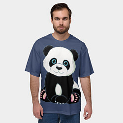 Футболка оверсайз мужская Милая Панда Sweet Panda, цвет: 3D-принт — фото 2