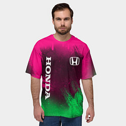 Футболка оверсайз мужская NEON HONDA НЕОН ХОНДА, цвет: 3D-принт — фото 2