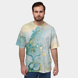 Футболка оверсайз мужская Абстрактный мрамор, цвет: 3D-принт — фото 2