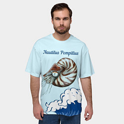 Футболка оверсайз мужская Nautilus Pompilius океан, цвет: 3D-принт — фото 2