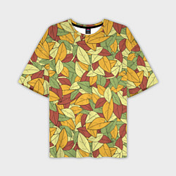 Мужская футболка оверсайз Яркие осенние листья