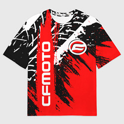 Футболка оверсайз мужская CFmoto СФ мото RED STYLE, цвет: 3D-принт