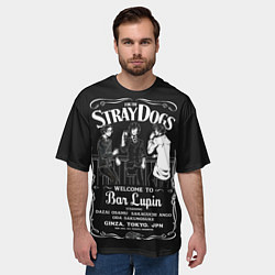 Футболка оверсайз мужская Бродячие псы Дазай ОСаму, цвет: 3D-принт — фото 2