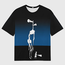 Мужская футболка оверсайз Сиреноголовый Хоррор Ребенок