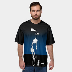 Футболка оверсайз мужская Сиреноголовый Хоррор Ребенок, цвет: 3D-принт — фото 2