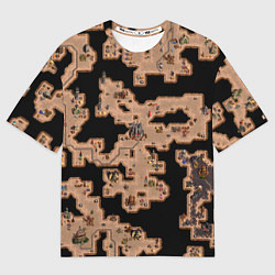 Футболка оверсайз мужская Heroes III Dungeon Map, цвет: 3D-принт