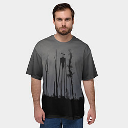 Футболка оверсайз мужская Сиреноголовый В Лесу Игра, цвет: 3D-принт — фото 2