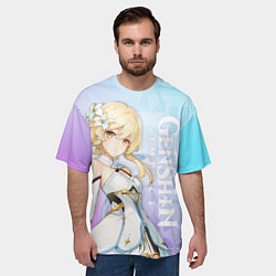 Футболка оверсайз мужская Genshin Impact Путешественница, цвет: 3D-принт — фото 2