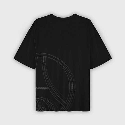 Мужская футболка оверсайз PSG Core Big Logo Black New 202223 / 3D-принт – фото 2