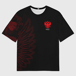 Мужская футболка оверсайз Russia - Red Side