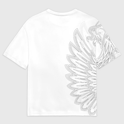 Мужская футболка оверсайз Russia MSKSide - Colorless / 3D-принт – фото 2