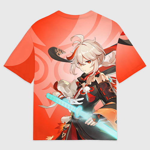 Мужская футболка оверсайз Genshin Impact, Кадзуха / 3D-принт – фото 2