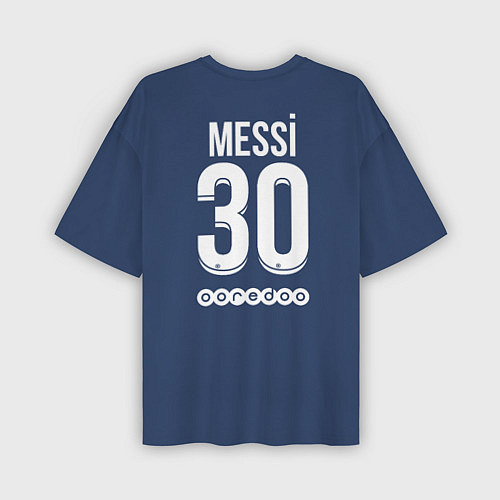 Мужская футболка оверсайз Messi PSG Football / 3D-принт – фото 2