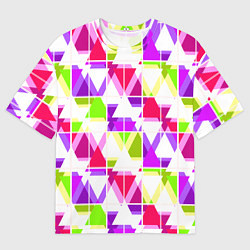 Мужская футболка оверсайз Абстрактный яркий узор