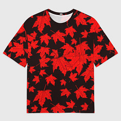 Мужская футболка оверсайз Осенние листья