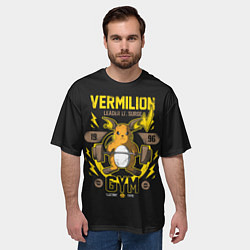 Футболка оверсайз мужская Спортзал Вермилион, цвет: 3D-принт — фото 2