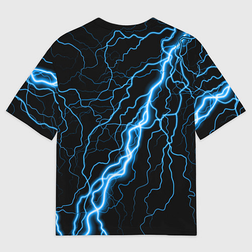 Мужская футболка оверсайз Пико Pico Молния / 3D-принт – фото 2